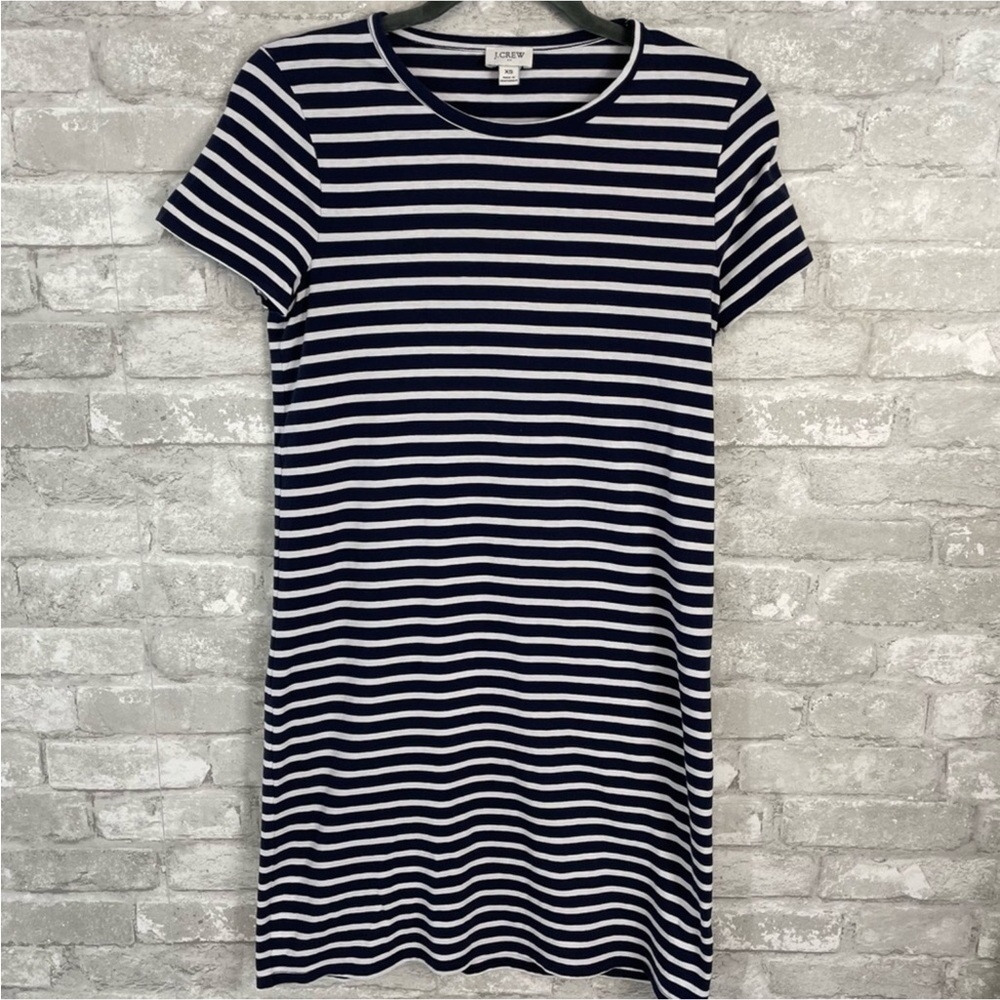 J.Crew Striped T-Shirt Dress - Picture 2 of 6